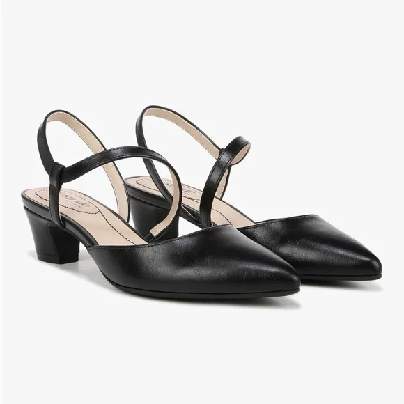 Life Stride Black Slingback Heels - Picture 4 of 5